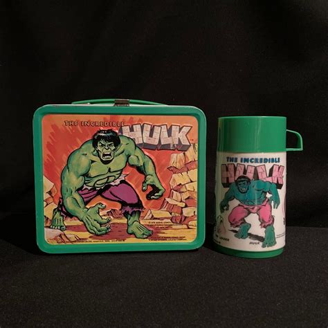 Incredible Hulk Metal Lunchbox with Thermos 1978 